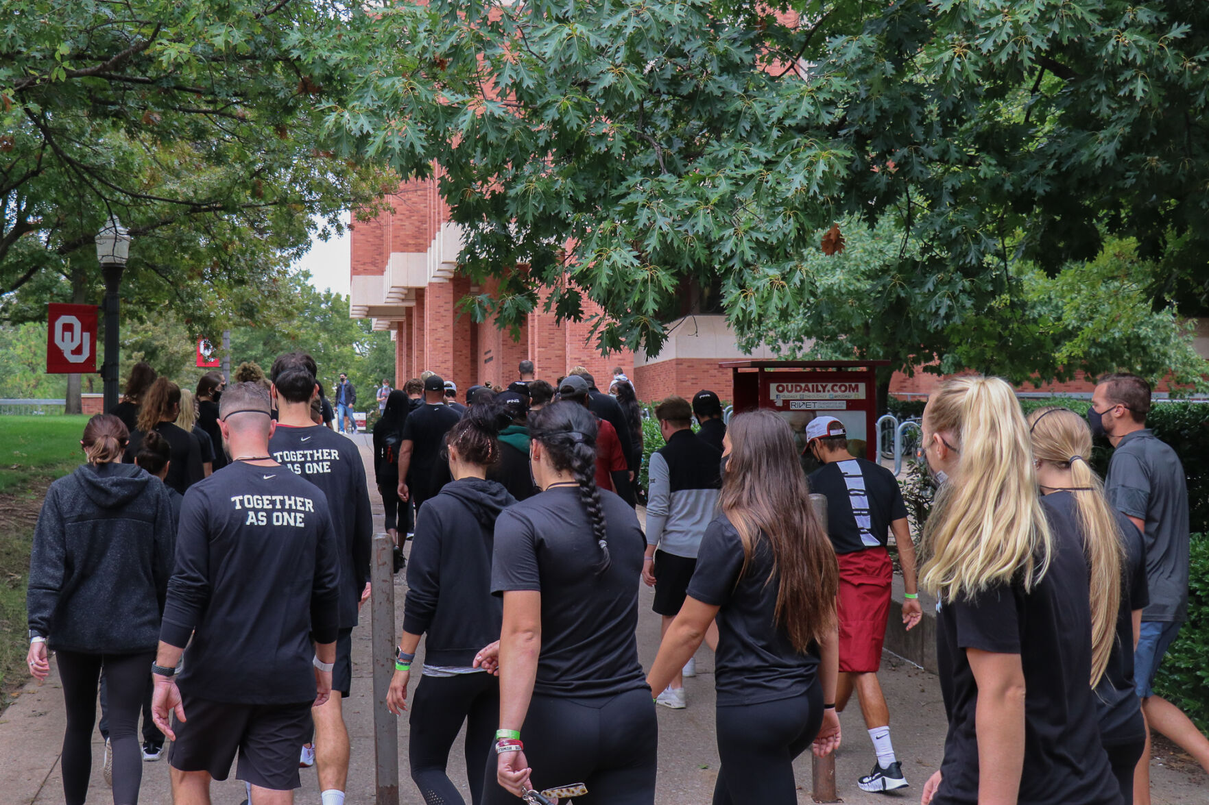 OU Athletes march